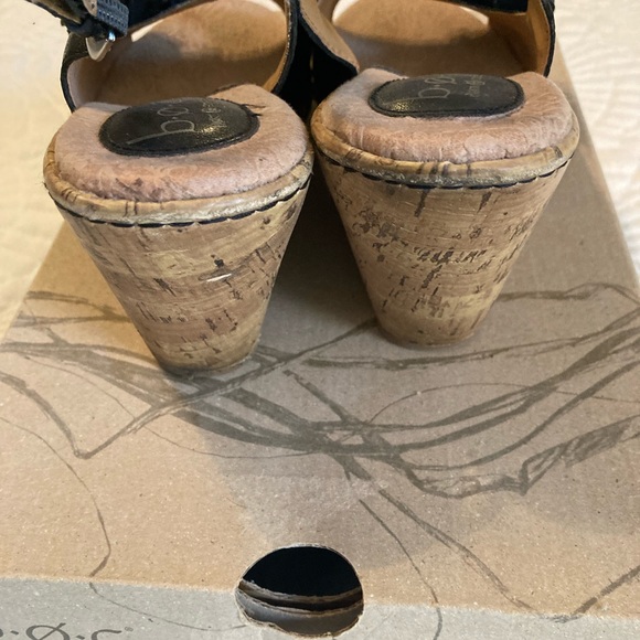 Boc Black Wedge Sandals 8M - Picture 3 of 5